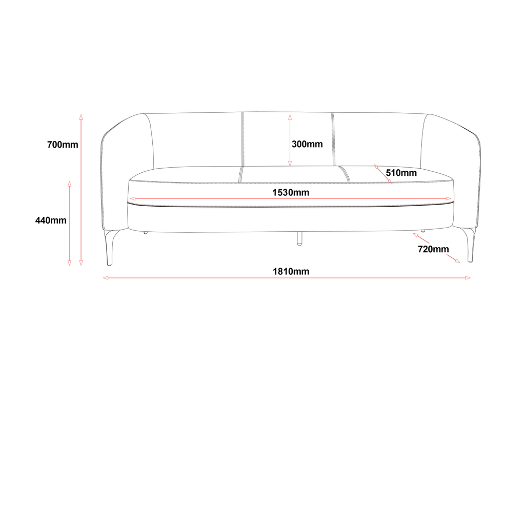 Liso 3 Seater Lounge