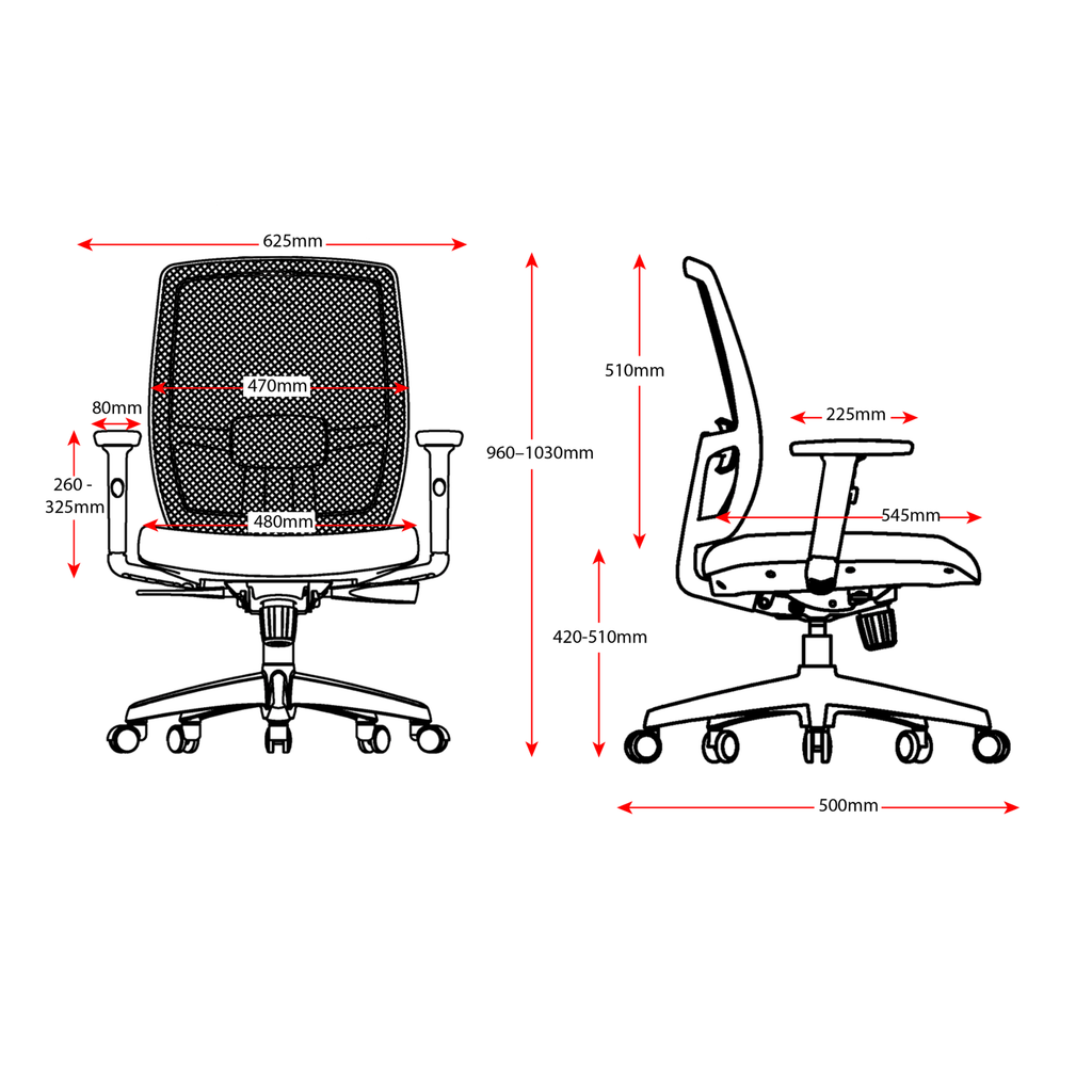 Luminous Promesh Operator Chair