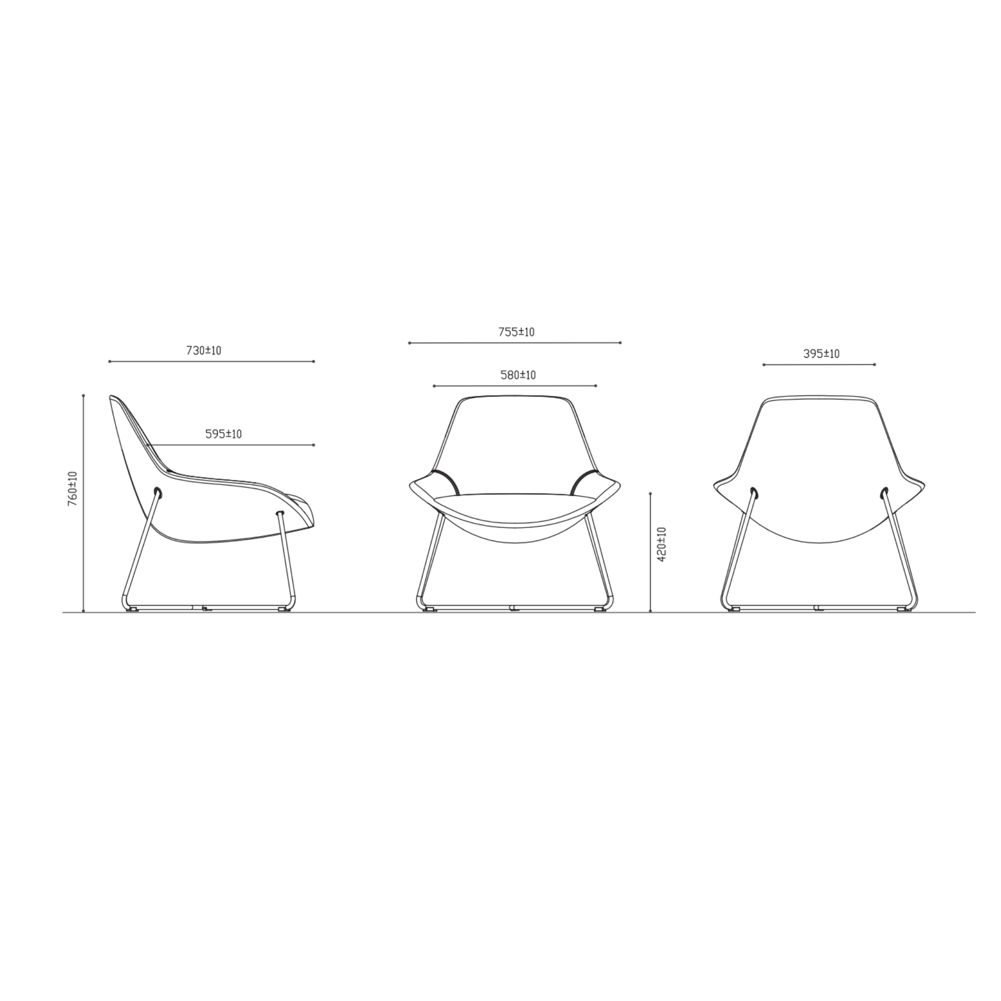 Lutie Club Lounge Chair