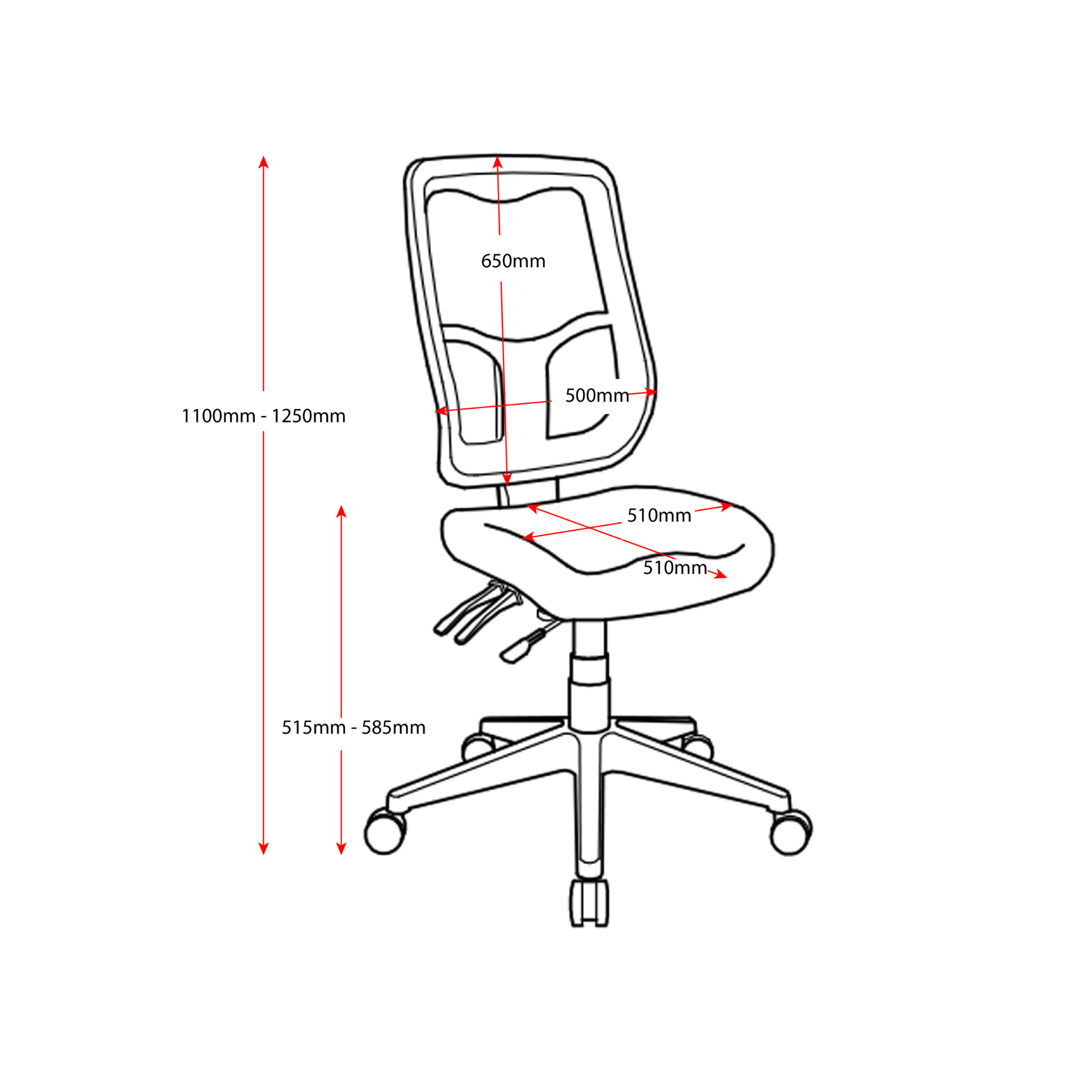 Milan Mesh Back Chair