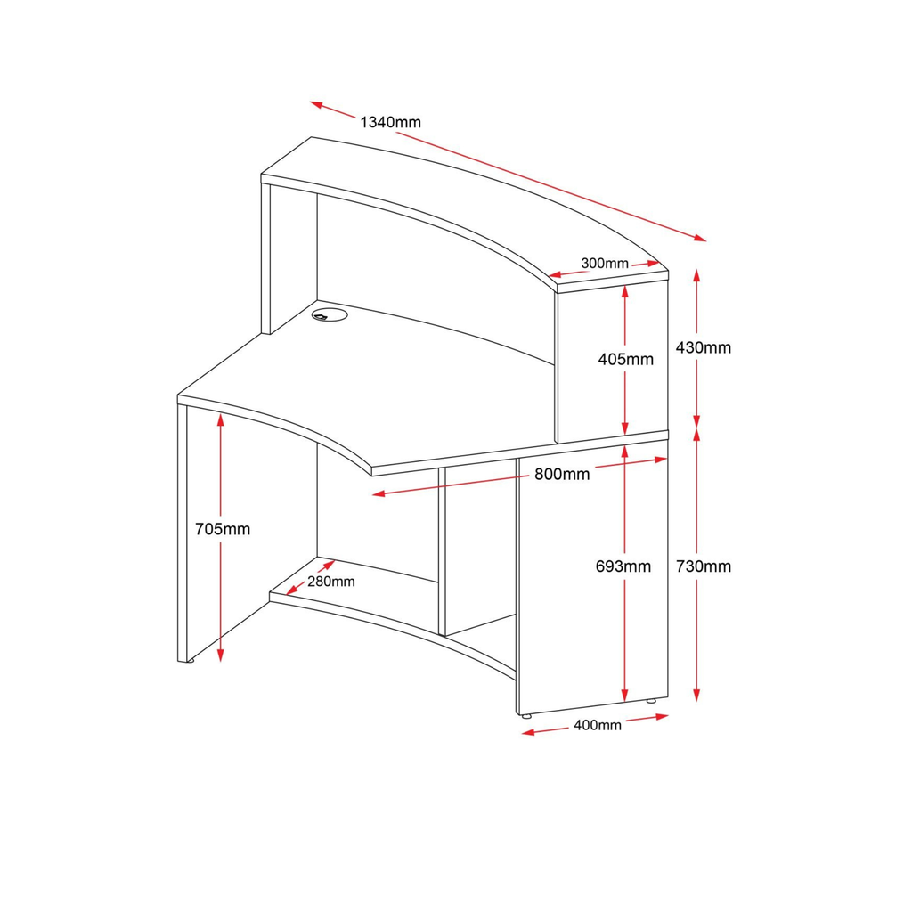 Modular Reception Counter With Hob