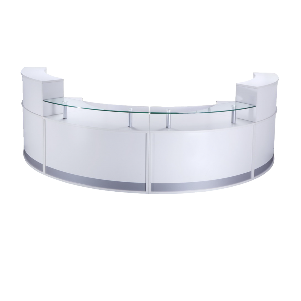 Modular Reception Counter With Glass Shelf