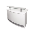 Modular Reception Counter With Glass Shelf