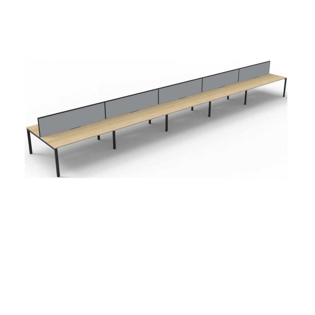 Deluxe Profile Leg 10 Person Back To Back Workstation
