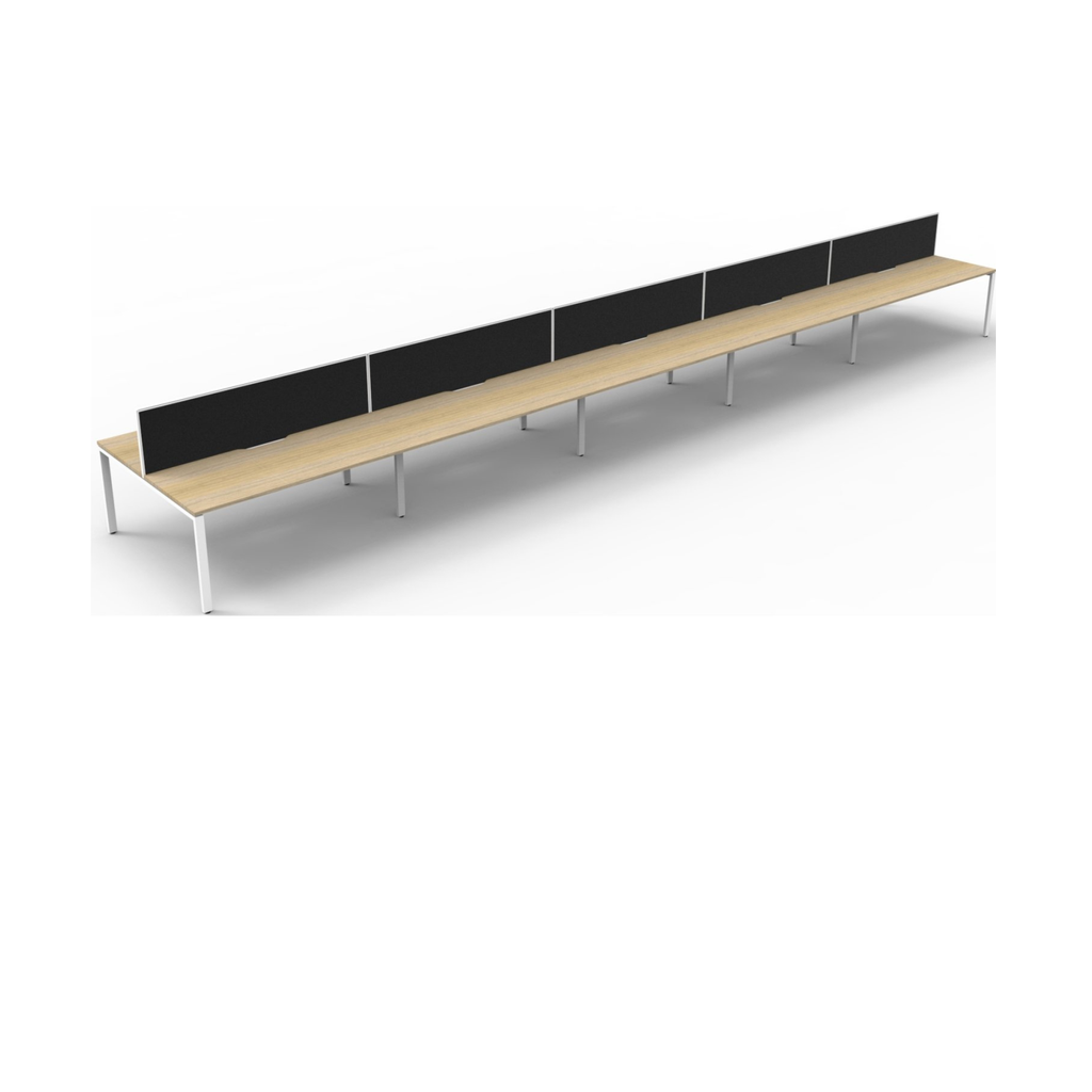 Deluxe Profile Leg 10 Person Back To Back Workstation