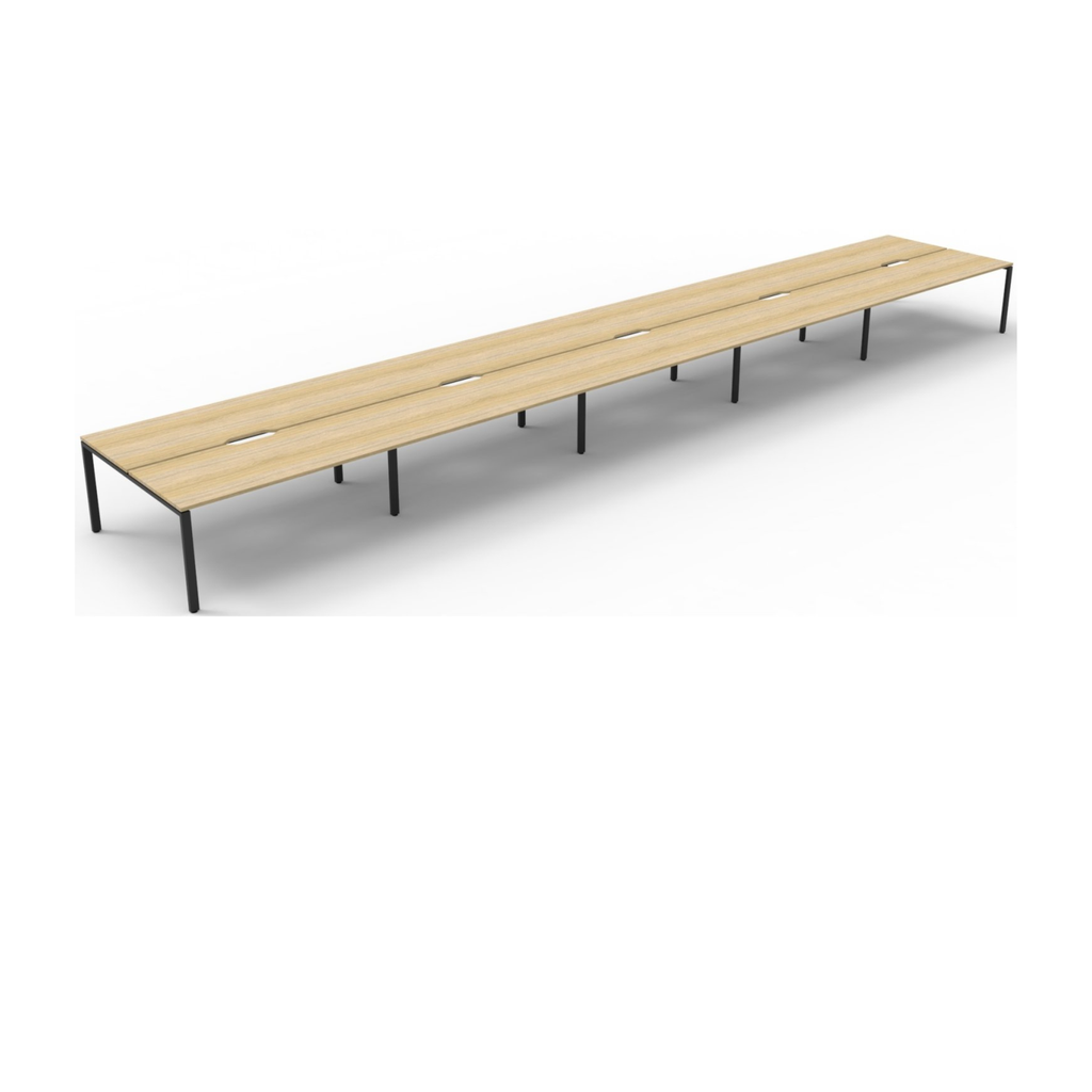 Deluxe Profile Leg 10 Person Back To Back Workstation