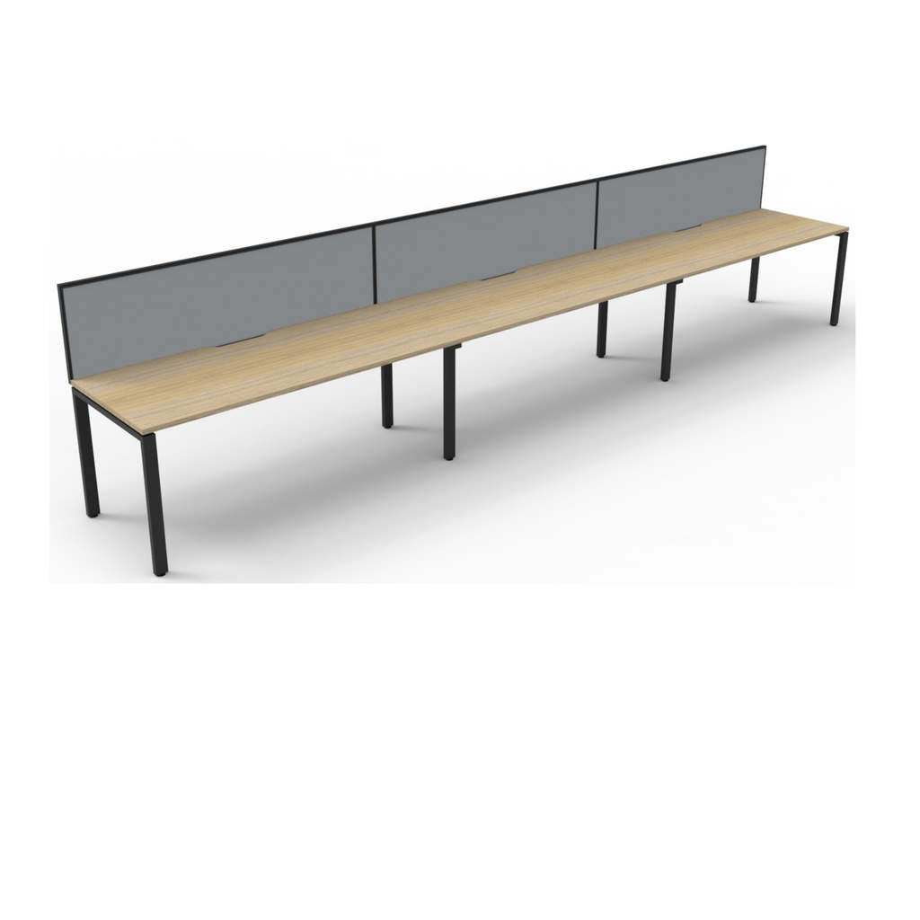 Deluxe Profile Leg 3 Person Inline Workstation