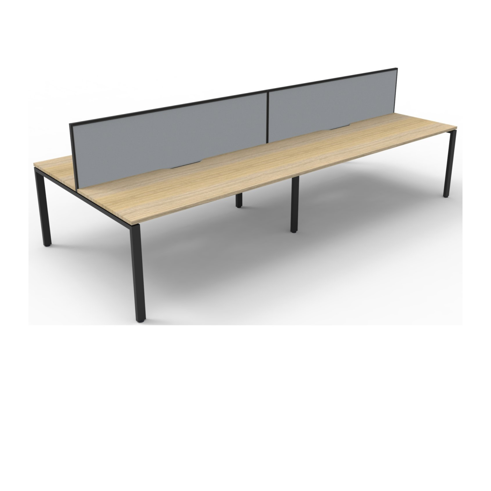 Deluxe Profile Leg 4 Person Back To Back Workstation