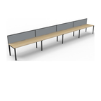 Deluxe Profile Leg 4 Person Inline Workstation