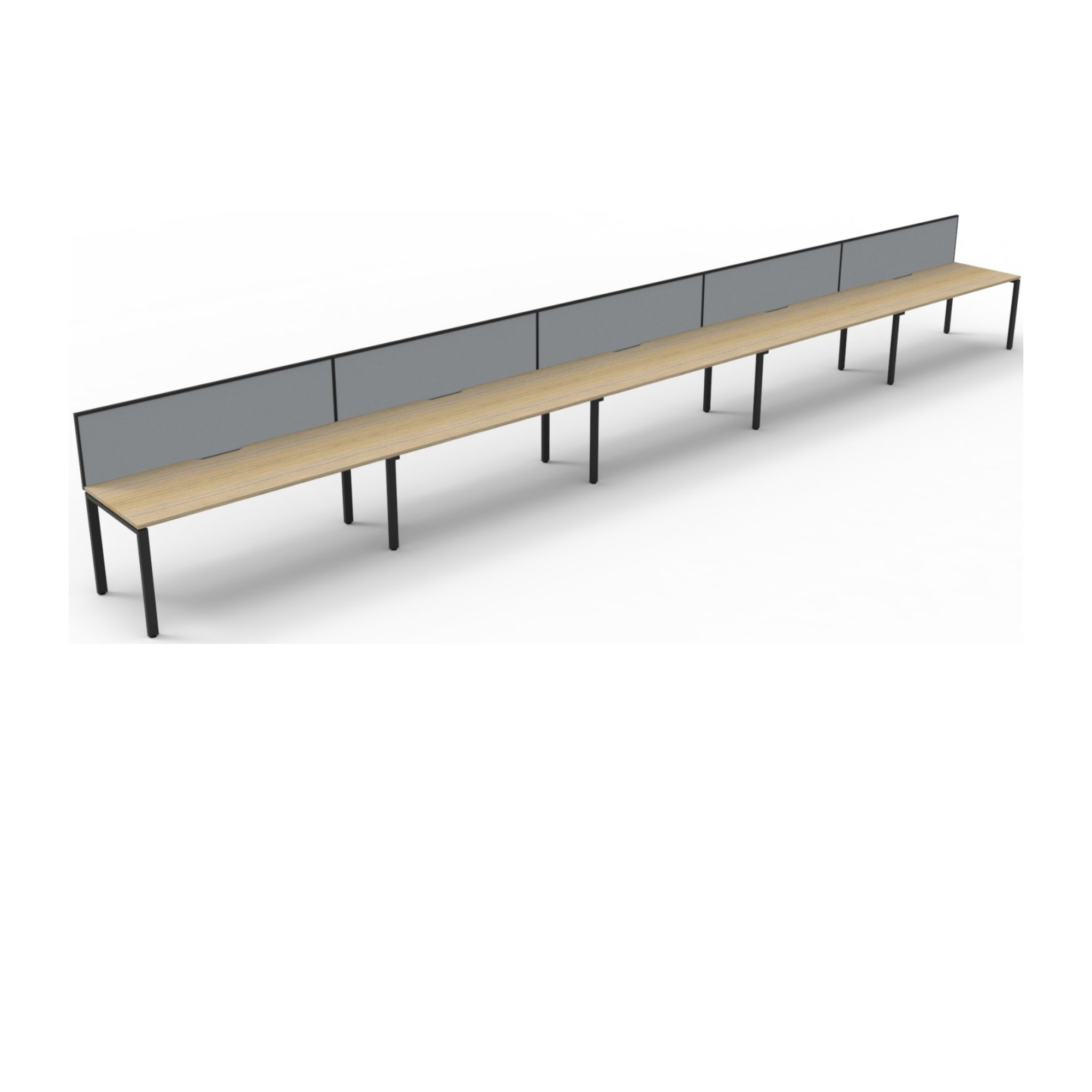 Deluxe Profile Leg 5 Person Inline Workstation