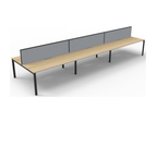 Deluxe Profile Leg 6 Person Back To Back Workstation