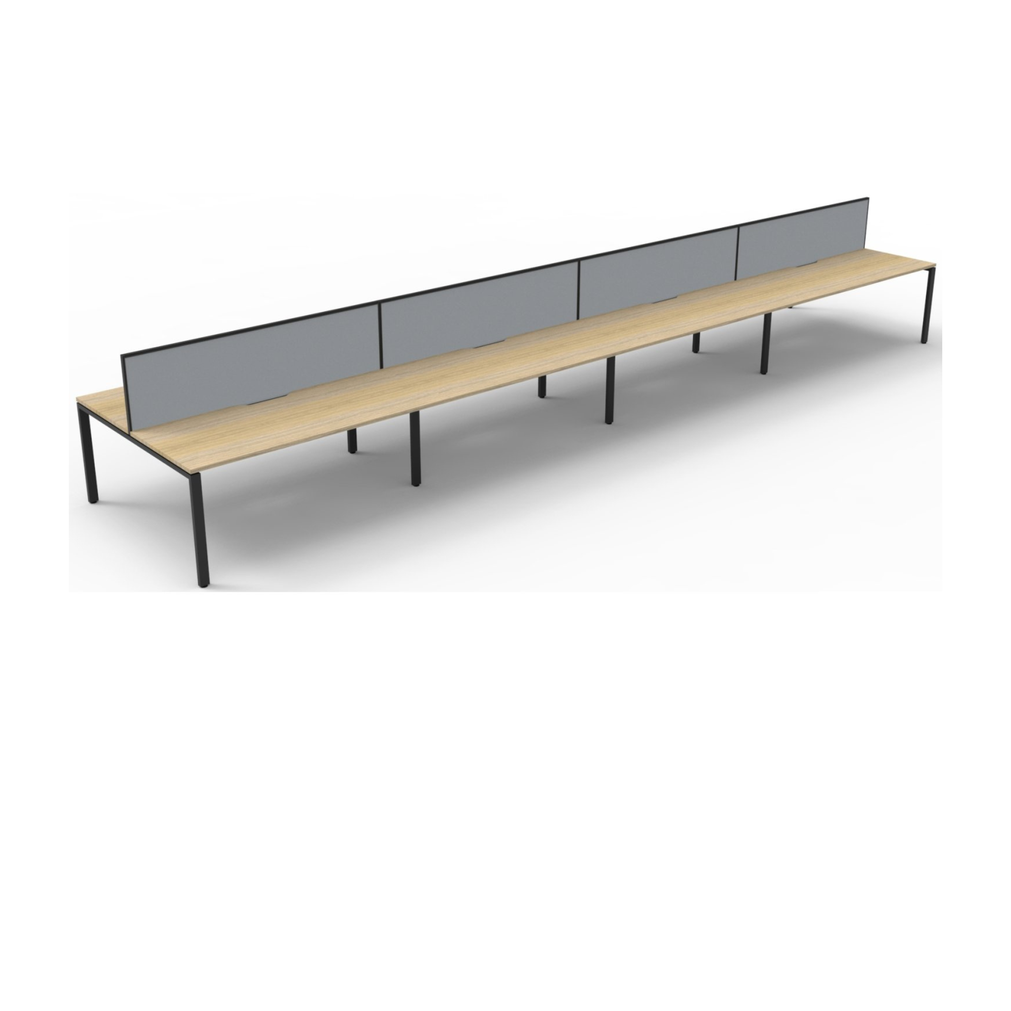 Deluxe Profile Leg 8 Person Back To Back Workstation