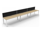 Deluxe Profile Leg 3 Person Inline Workstation