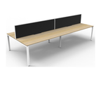 Deluxe Profile Leg 4 Person Back To Back Workstation
