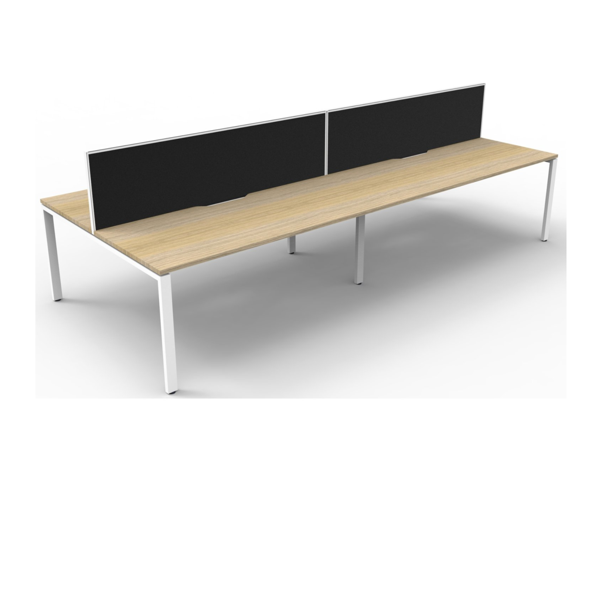 Deluxe Profile Leg 4 Person Back To Back Workstation