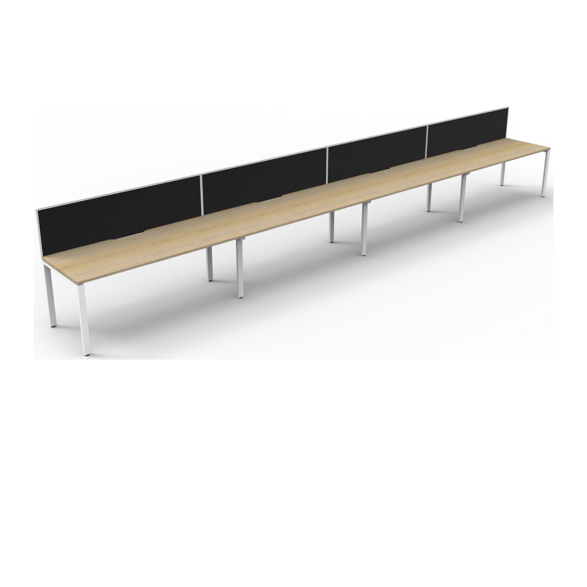 Deluxe Profile Leg 4 Person Inline Workstation