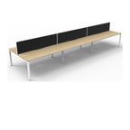 Deluxe Profile Leg 6 Person Back To Back Workstation