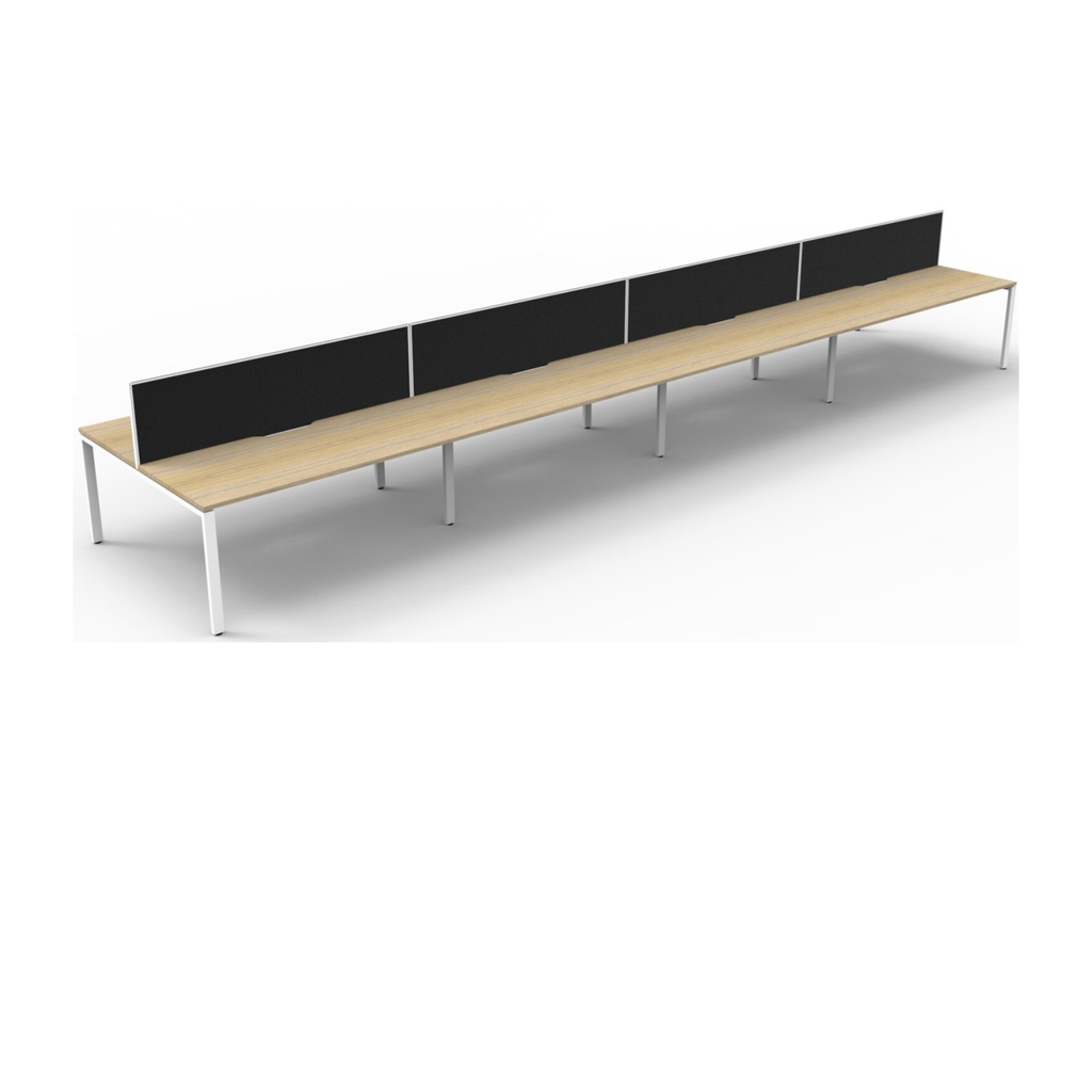 Deluxe Profile Leg 8 Person Back To Back Workstation
