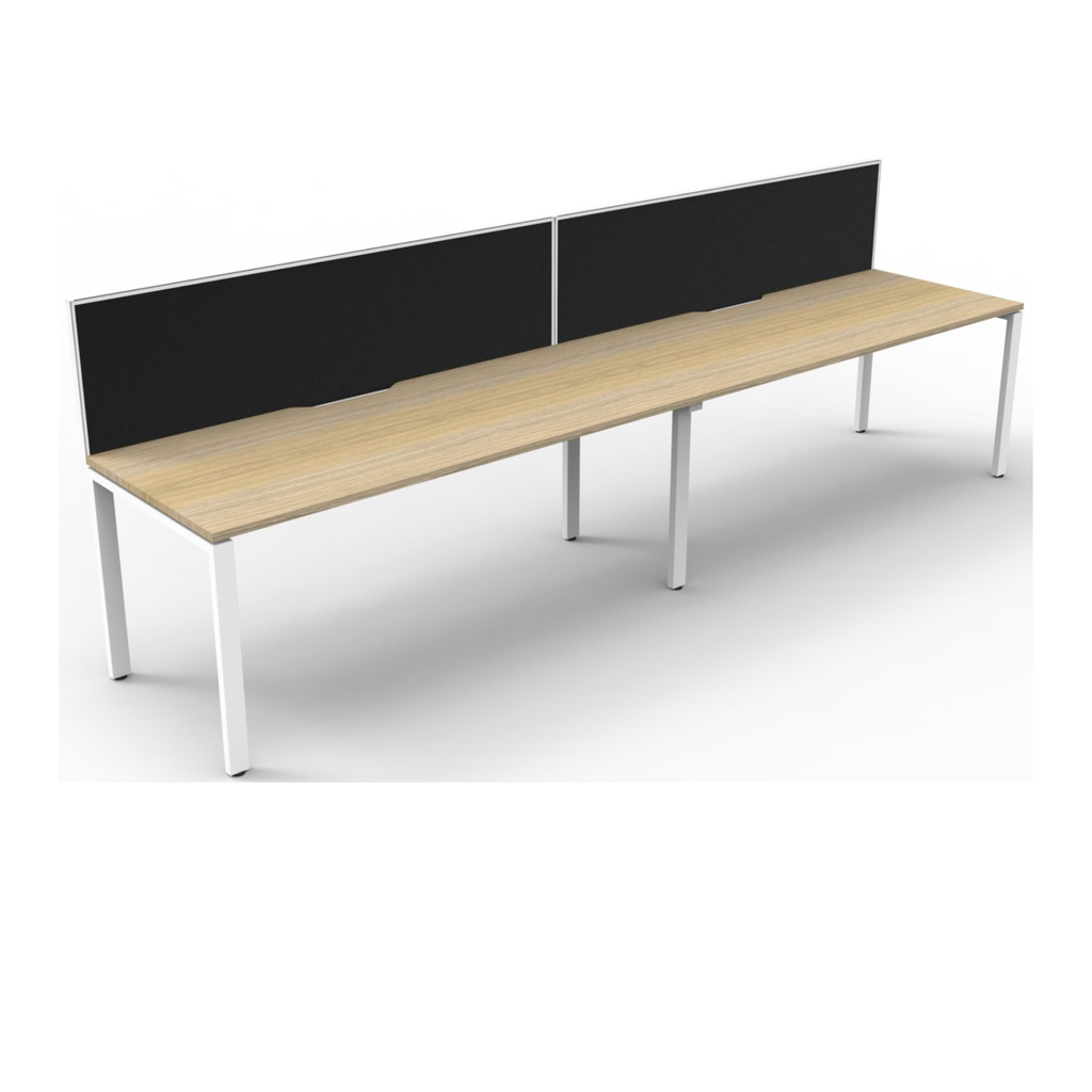 Deluxe Profile Leg 2 Person Inline Workstation