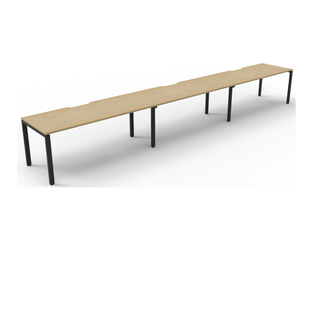 Deluxe Profile Leg 3 Person Inline Workstation