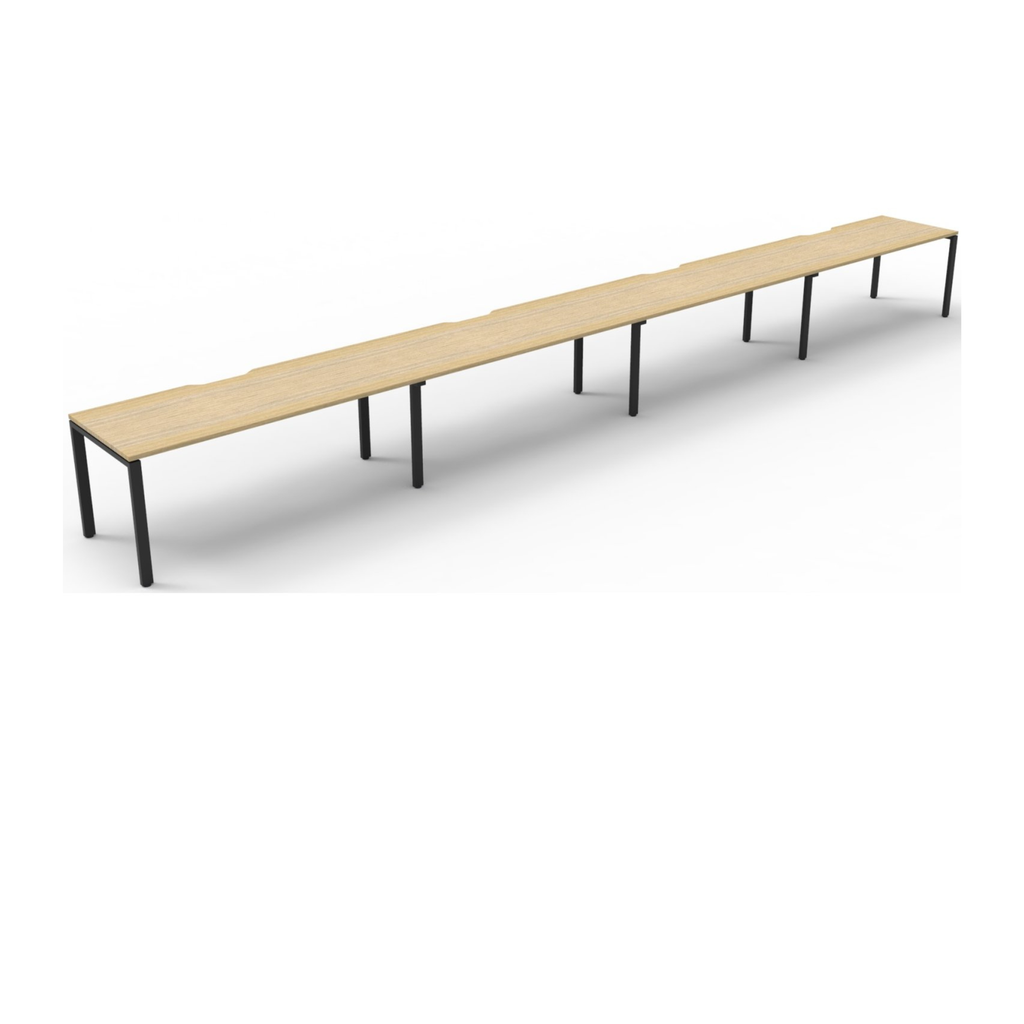 Deluxe Profile Leg 4 Person Inline Workstation
