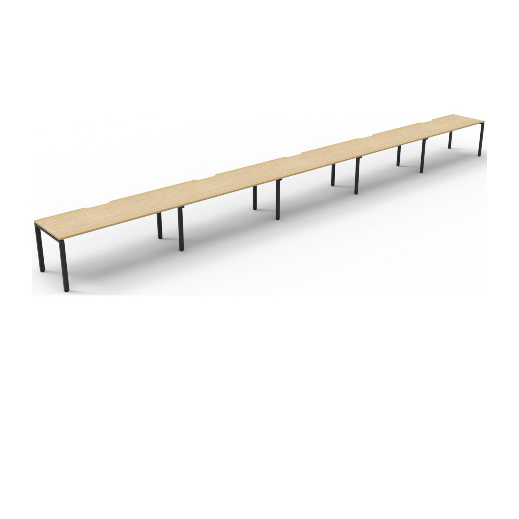 Deluxe Profile Leg 5 Person Inline Workstation