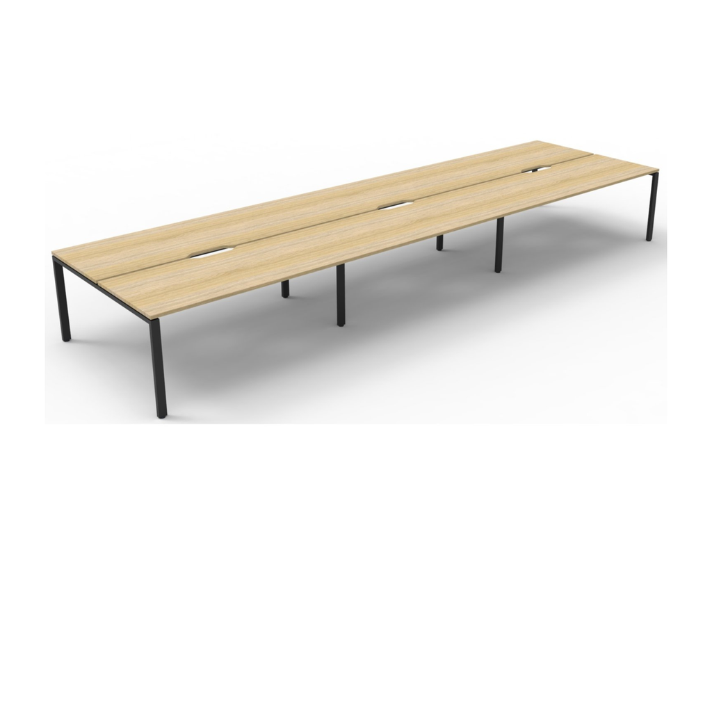 Deluxe Profile Leg 6 Person Back To Back Workstation