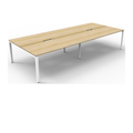 Deluxe Profile Leg 4 Person Back To Back Workstation