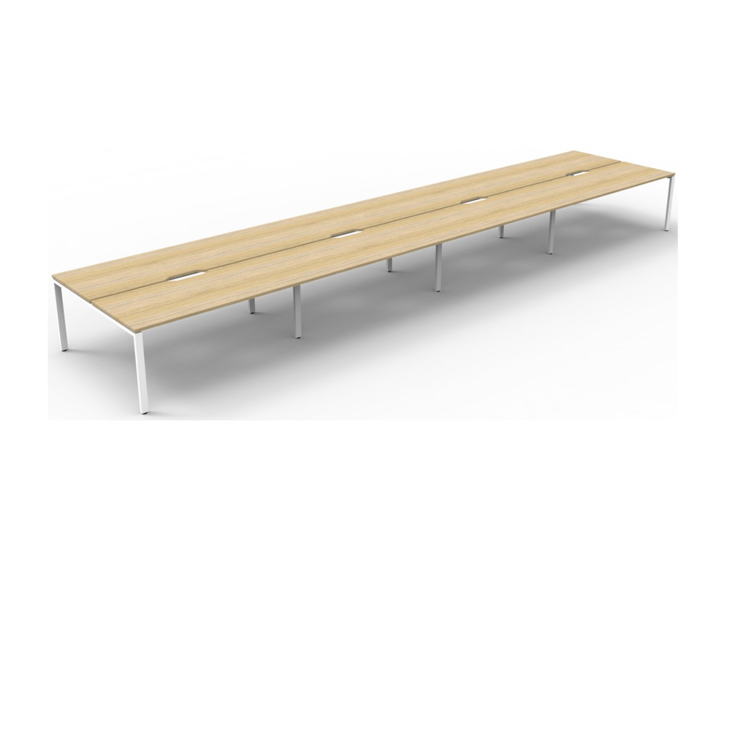 Deluxe Profile Leg 8 Person Back To Back Workstation