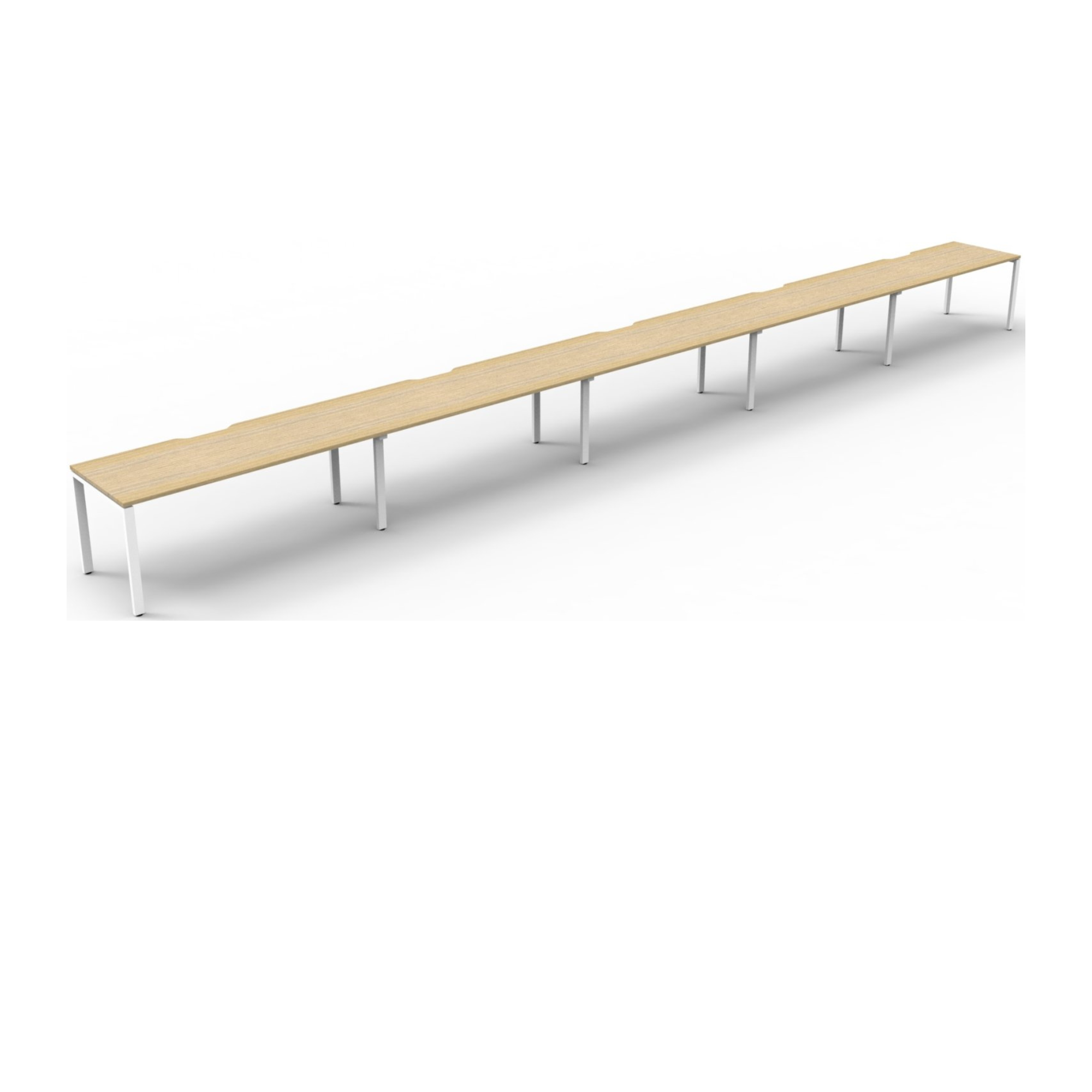 Deluxe Profile Leg 5 Person Inline Workstation