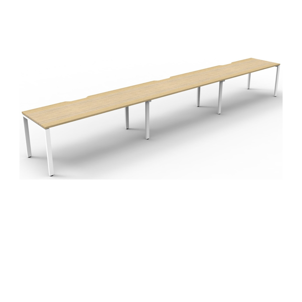 Deluxe Profile Leg 3 Person Inline Workstation