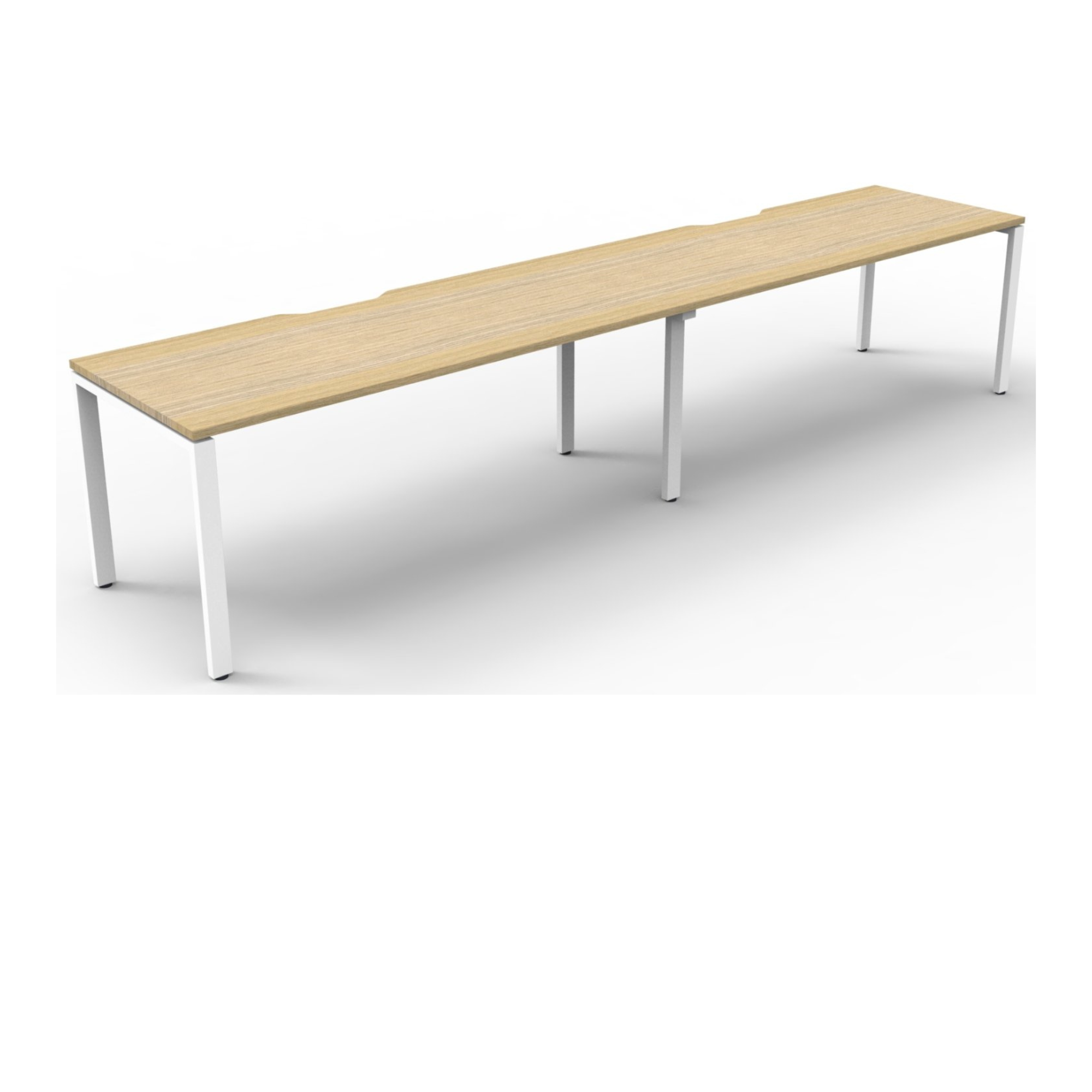 Deluxe Profile Leg 2 Person Inline Workstation