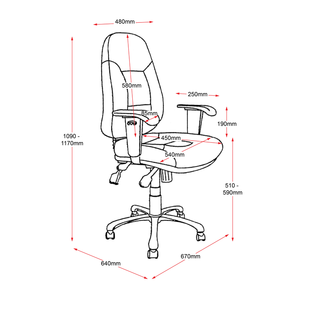PU300 High Back PU Chair