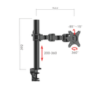 Revolve Pole Mounted Single Monitor Arm