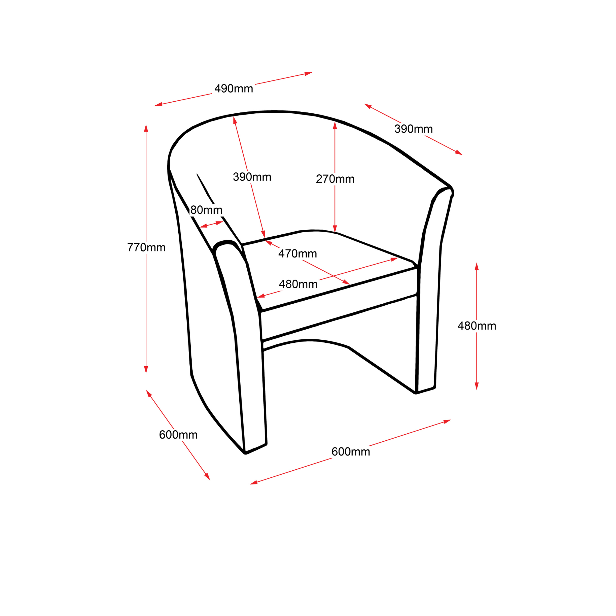 Space Single Executive Tub Chair