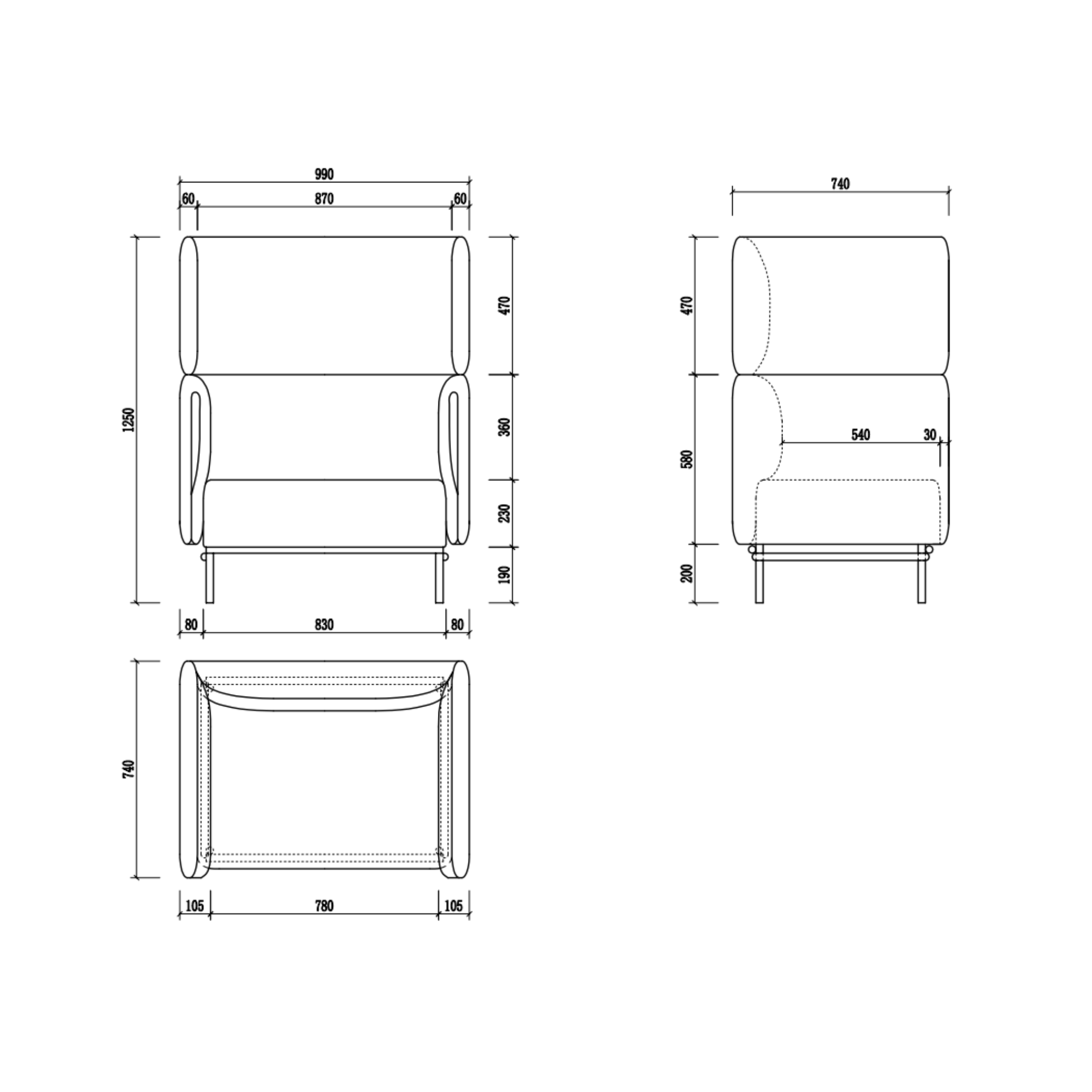 Velto 1 Seater Lounge