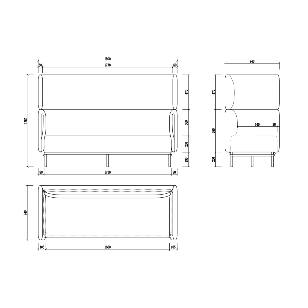 Velto 3 Seater Lounge