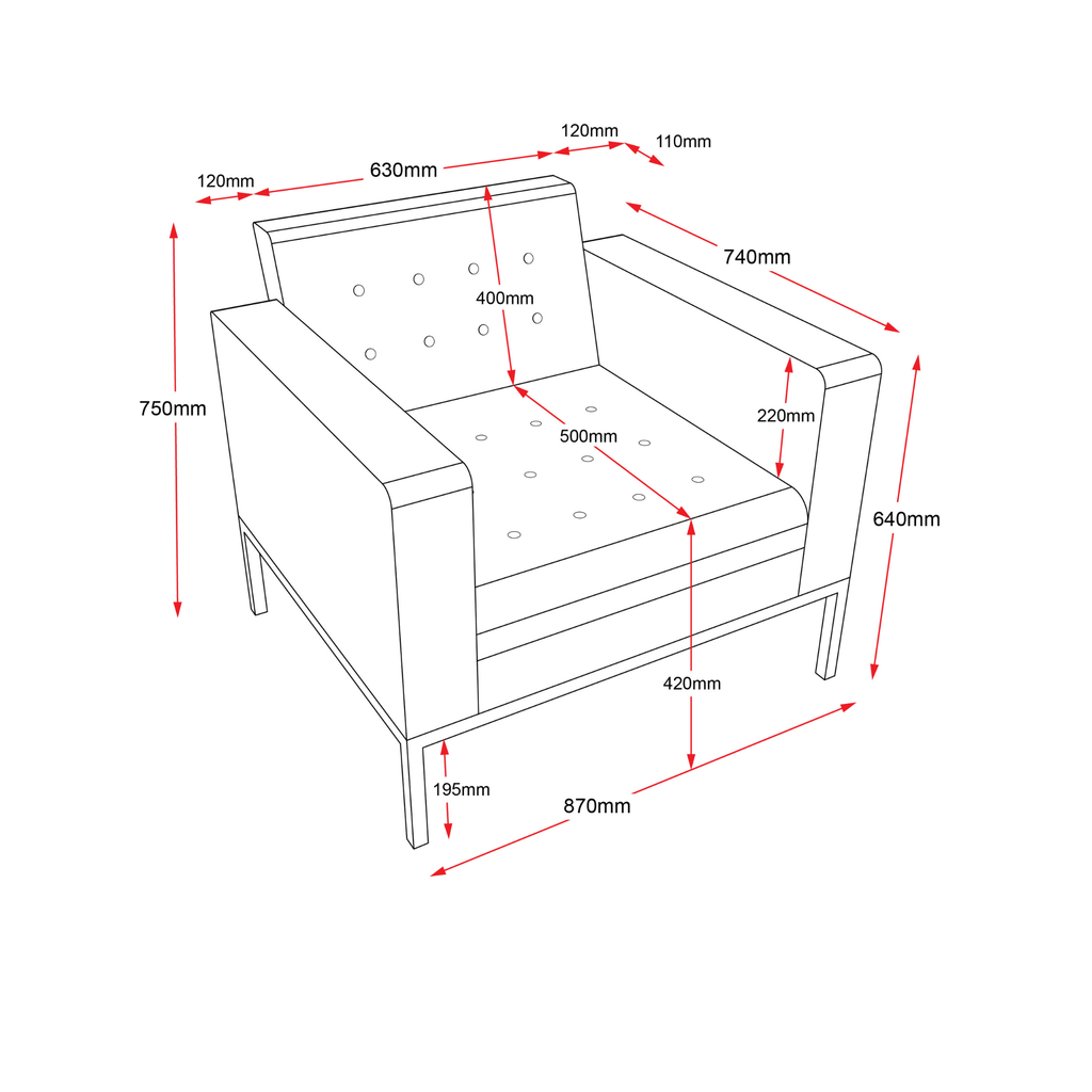 Venus 1 Seater Sofa
