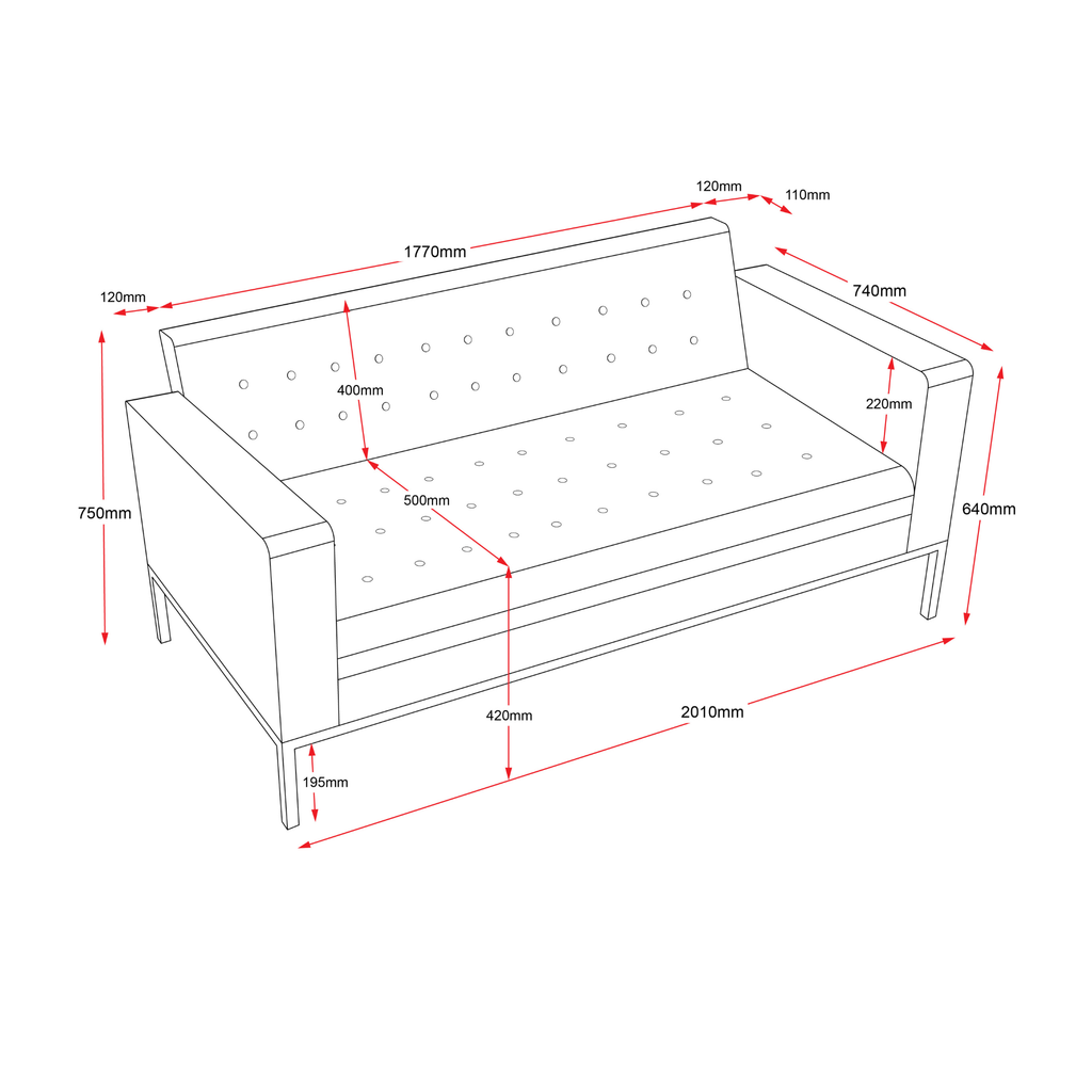 Venus 3 Seater Sofa