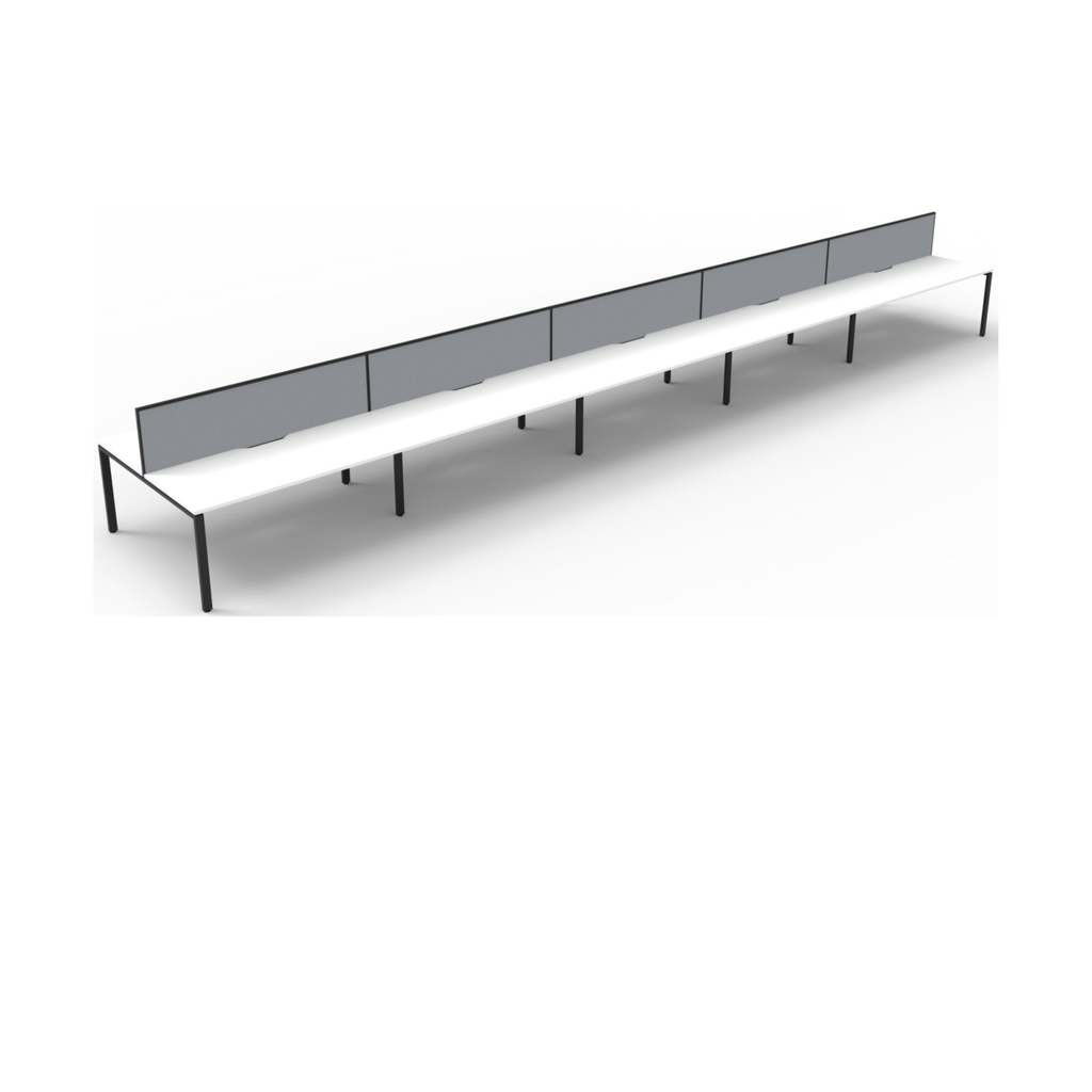 Deluxe Profile Leg 10 Person Back To Back Workstation