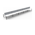 Deluxe Profile Leg 10 Person Back To Back Workstation