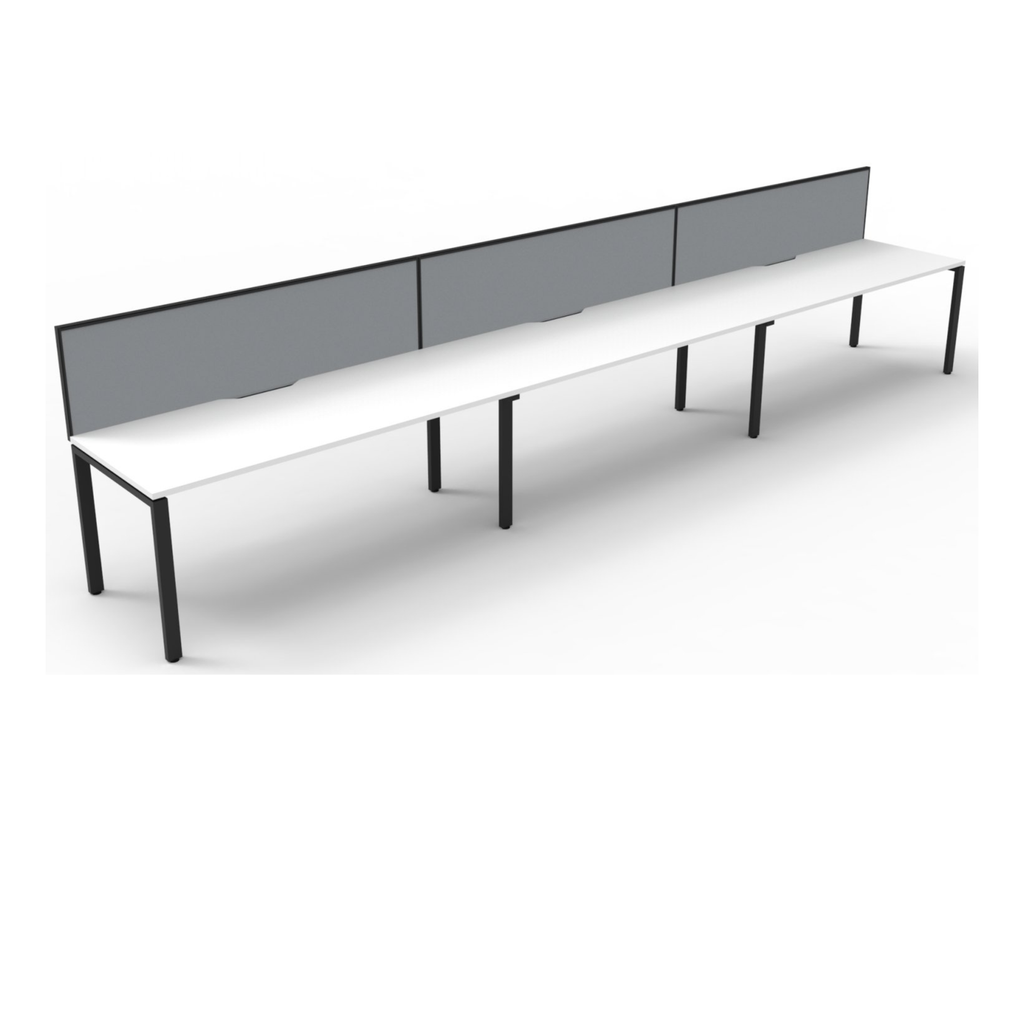 Deluxe Profile Leg 3 Person Inline Workstation