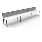 Deluxe Profile Leg 3 Person Inline Workstation