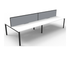 Deluxe Profile Leg 4 Person Back To Back Workstation