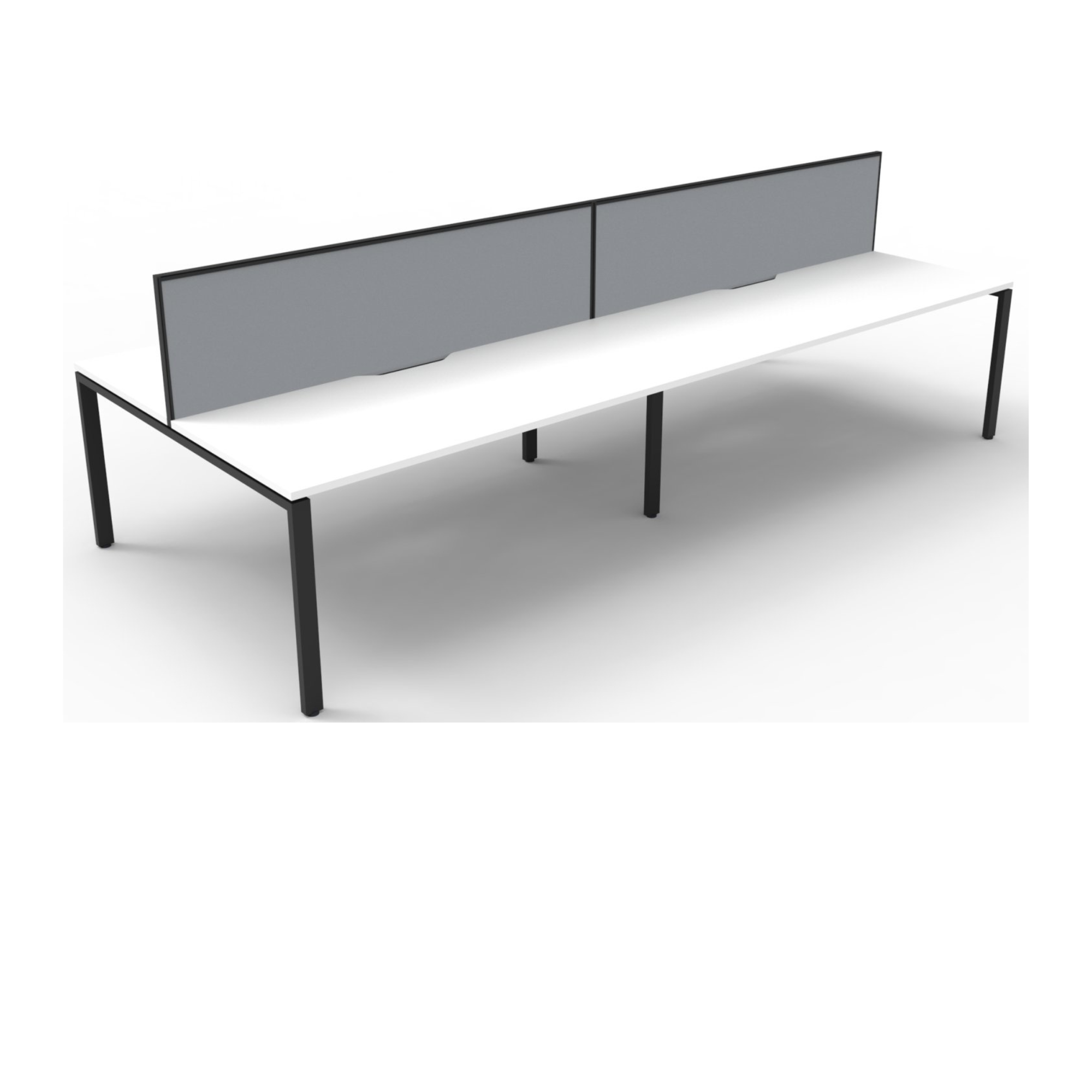 Deluxe Profile Leg 4 Person Back To Back Workstation