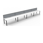 Deluxe Profile Leg 4 Person Inline Workstation