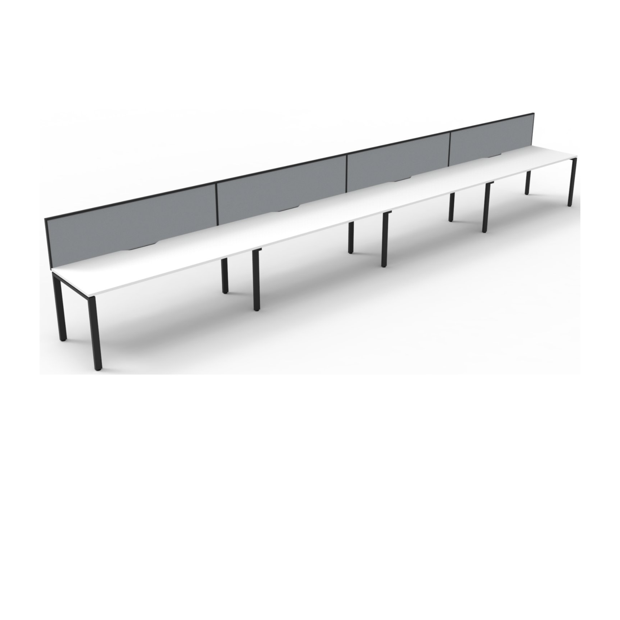 Deluxe Profile Leg 4 Person Inline Workstation