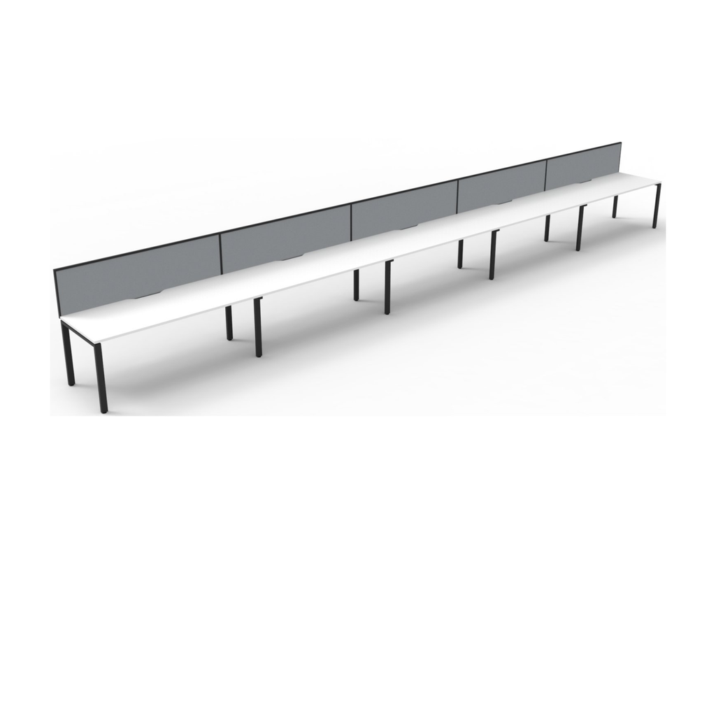 Deluxe Profile Leg 5 Person Inline Workstation