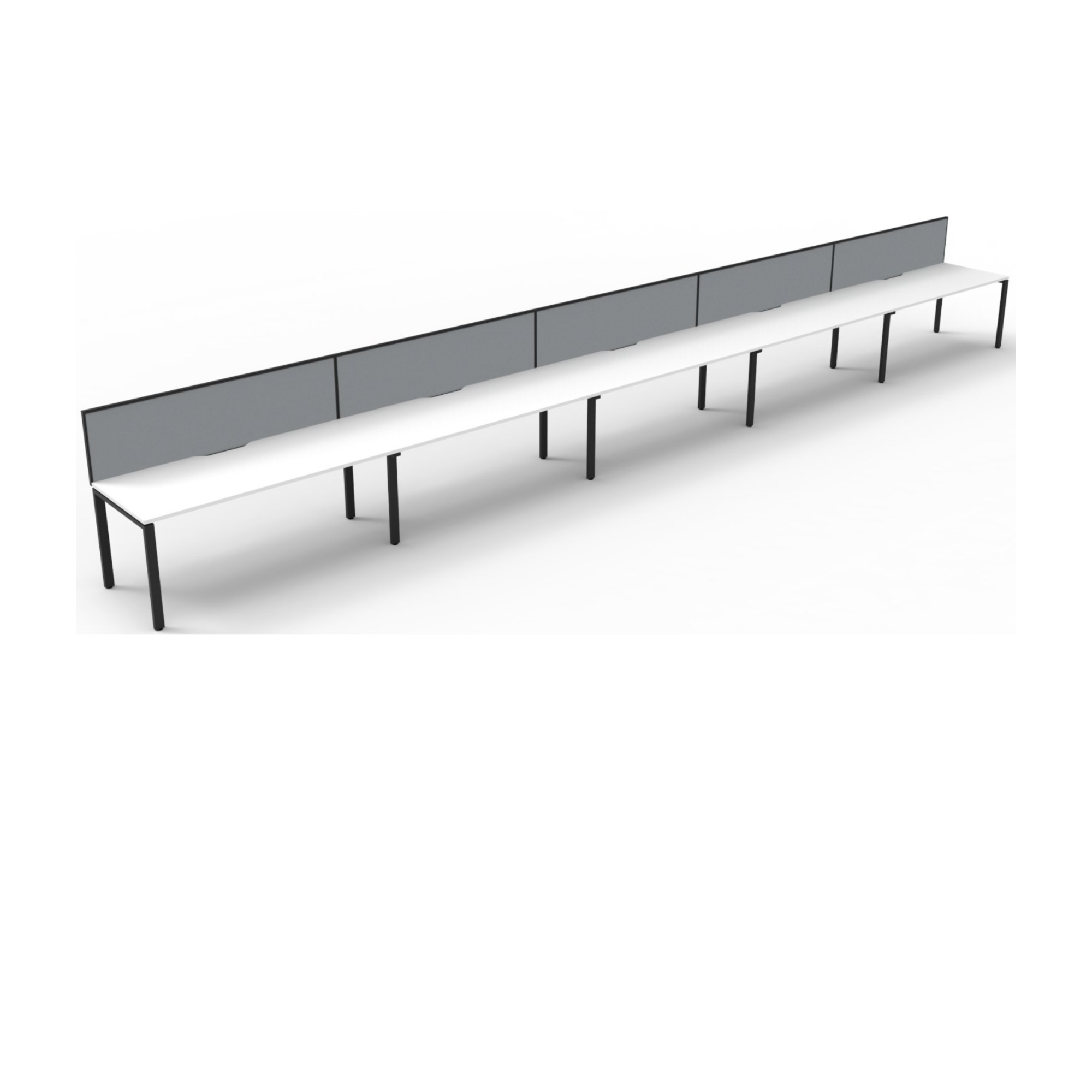 Deluxe Profile Leg 5 Person Inline Workstation