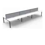 Deluxe Profile Leg 6 Person Back To Back Workstation